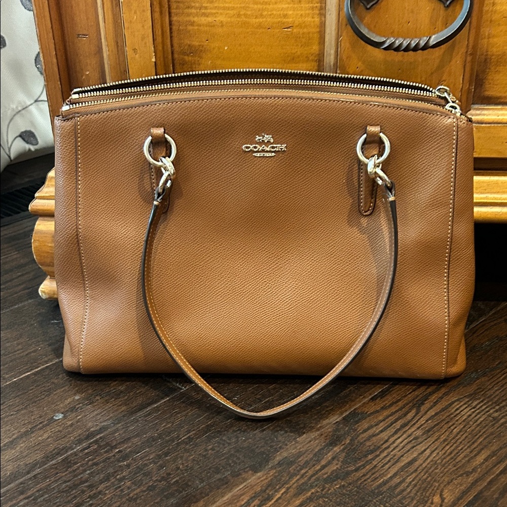 Coach Tan Leather Shoulder Bag